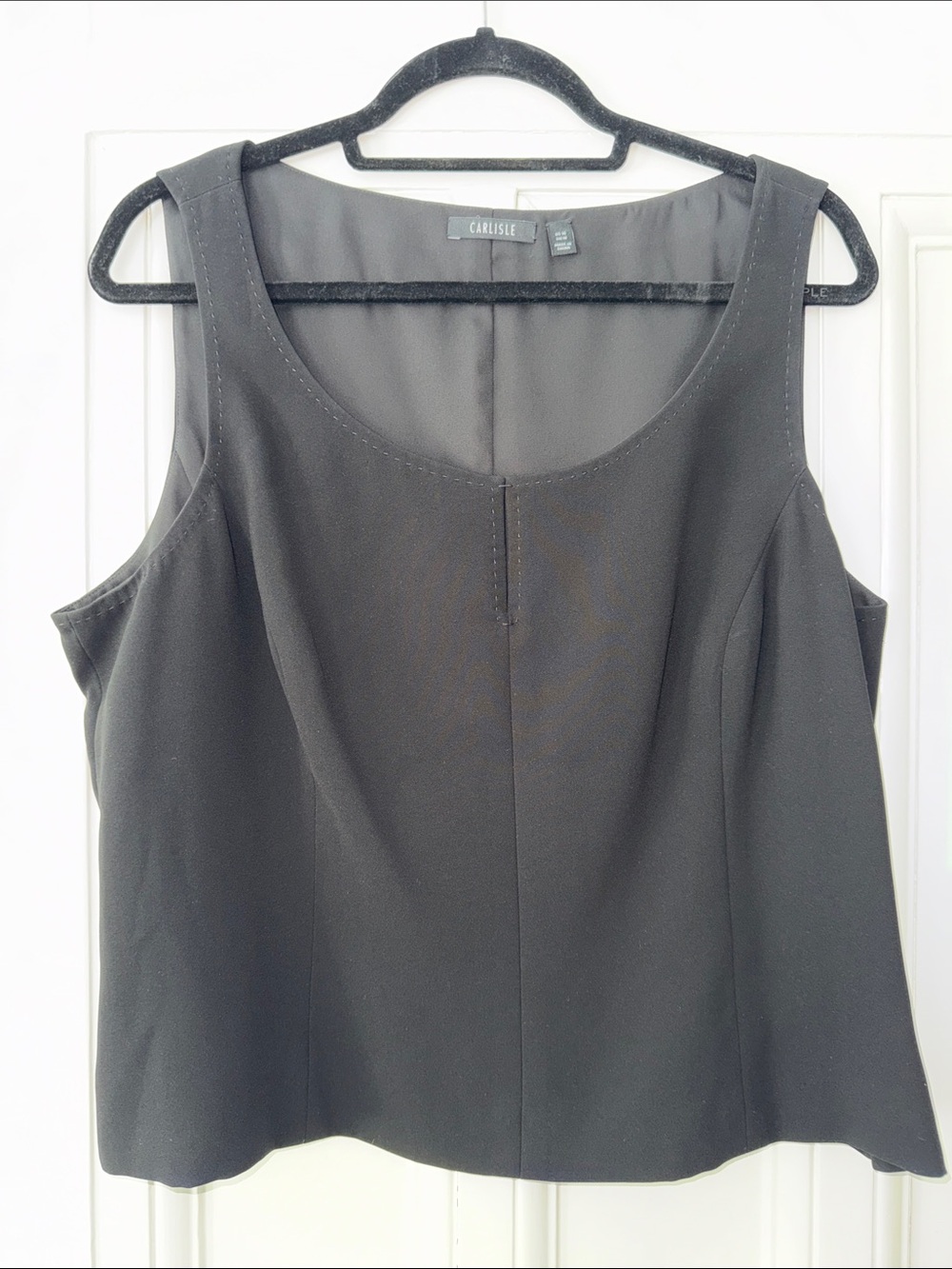 Carlisle Black Scoop Neck Sleeveless Camisole